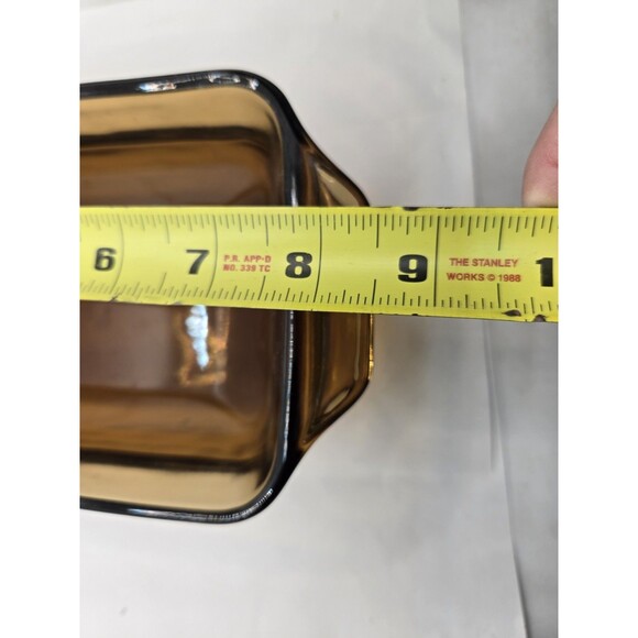 1 Anchor Hocking   Small Amber BAKING LOAF PAN BOWL  USA - Picture 4 of 9